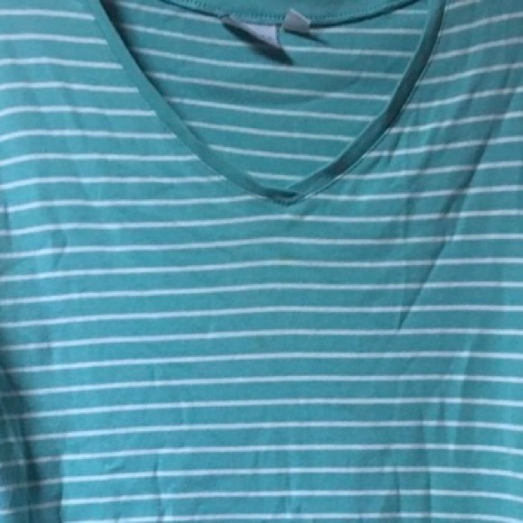 Sonoma ~ Vintage ~ Women’s ~ Top ~  Large ~ Blouse ~ Green & White ~ Striped - Picture 12 of 16